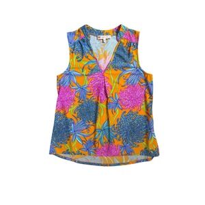 Jude Connally Sleeveless Top Medium Floral Print Jude Cloth